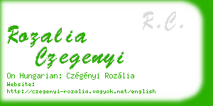 rozalia czegenyi business card