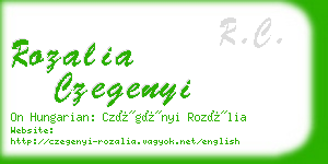 rozalia czegenyi business card